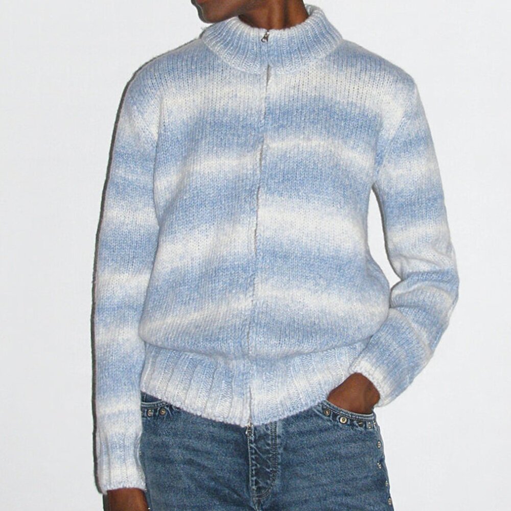 NWT Paloma Wool Blue Pratobello Zipped Sweater Size XS